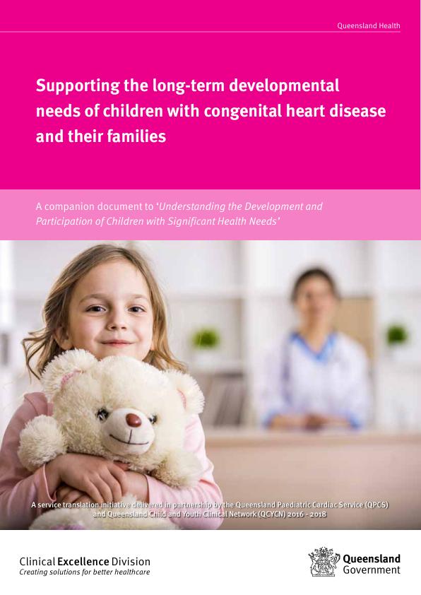 Thumbnail of Pink Book – Supporting the long-term developmental needs of children with congenital heart disease and their families
