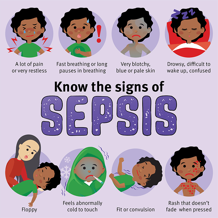 Thumbnail of Know the signs of sepsis infographic