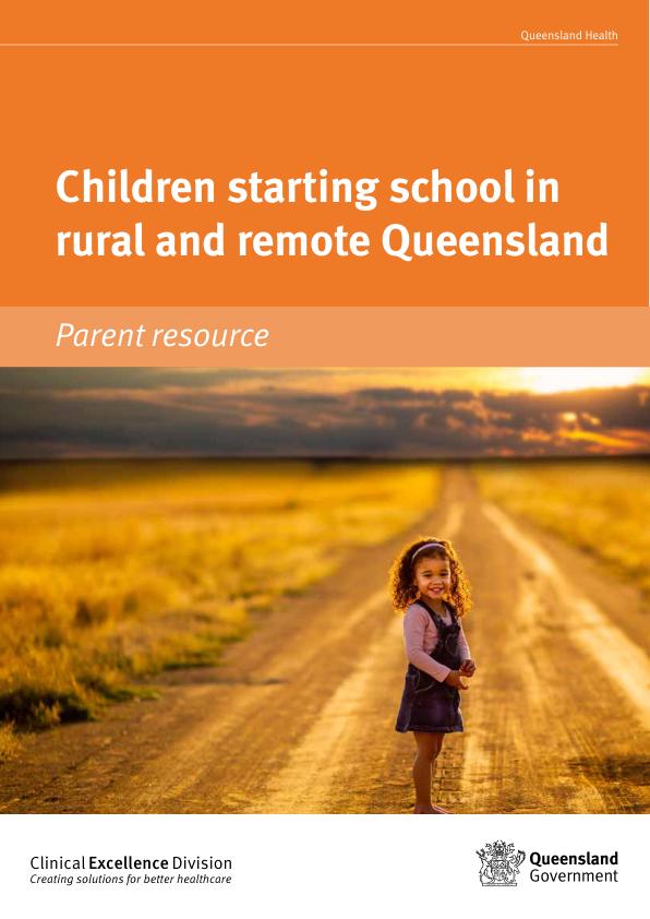 Thumbnail of Orange Book – Children starting school in rural and remote Queensland parent resource