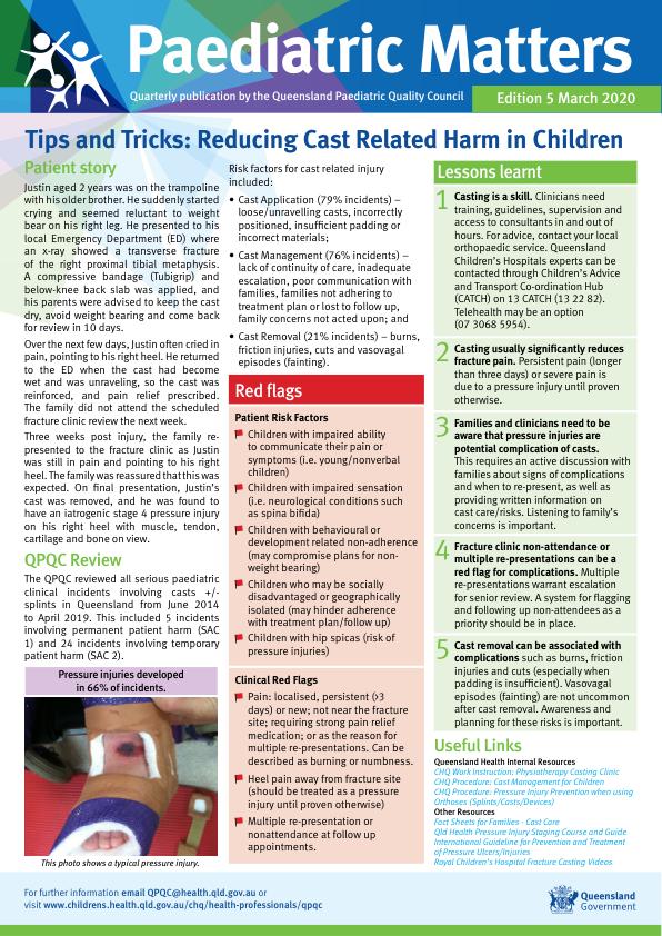 Thumbnail of Paediatric Matters – Tips and tricks: reducing cast related harm in children